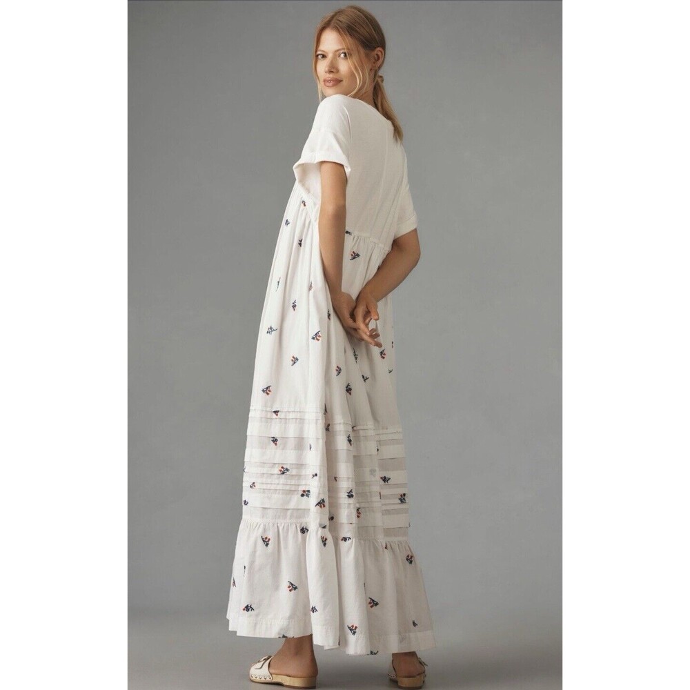 Anthropologie Pilcro Short-Sleeve T-Shirt Midi Dress, Size LP - Picture 6 of 14